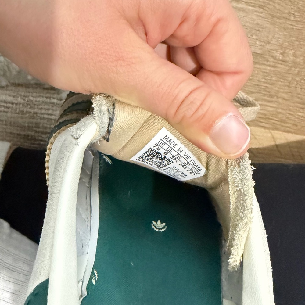 adidas Gazelle Platform Sneakers - Cream, Green, Tan - Picture 7 of 7